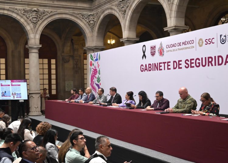 Gabinete de Seguridad y el el Secretario de Seguridad Ciudadana de la Ciudad de México, licenciado Pablo Vázquez Camacho