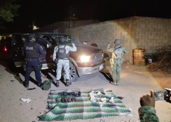 Asegura SSPE arsenal luego de reporte al 9-1-1 en Guachochi