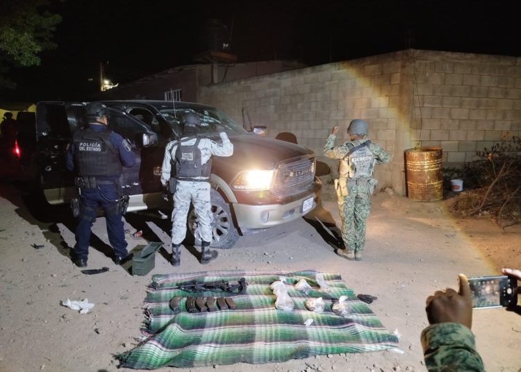 Asegura SSPE arsenal luego de reporte al 9-1-1 en Guachochi