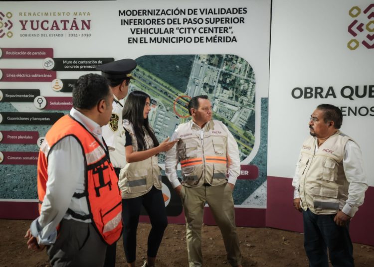 Inicia modernización vial en City Center para mejorar movilidad en Mérida