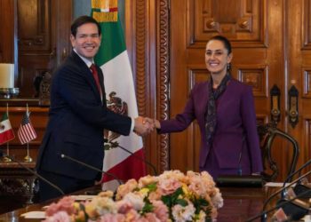 Se reúnen Sheinbaum y Rubio en Palacio Nacional