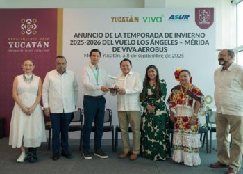 Celebran al pasajero 10 millones de Viva Aerobús en Yucatán y anuncian vuelo directo a Los Ángeles