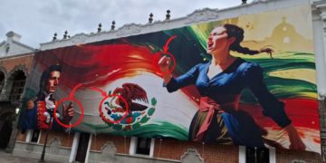 Gasta Tlaxcala casi 400 mil pesos en murales patrios mal hechos, con héroes con seis dedos y águila estadounidense