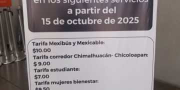 Sube un peso la tarifa del Mexibús y Mexicable en el Estado de México
