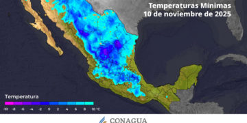 Una masa de aire ártica combinada con una vaguada polar provoca frío, lluvias y oleaje en diversas regiones de México