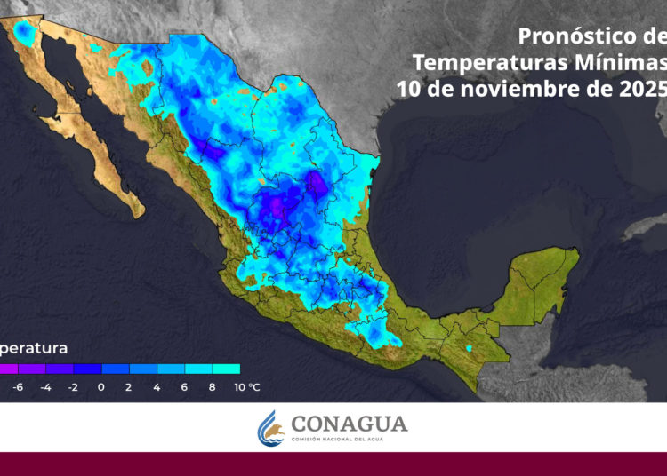 Una masa de aire ártica combinada con una vaguada polar provoca frío, lluvias y oleaje en diversas regiones de México