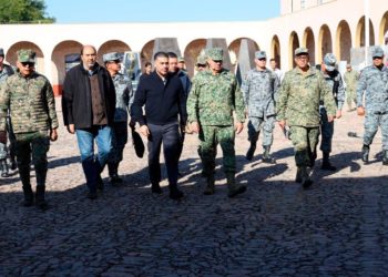 Harfuch recorre Uruapan previo a reunión con alcaldesa Grecia Quiroz