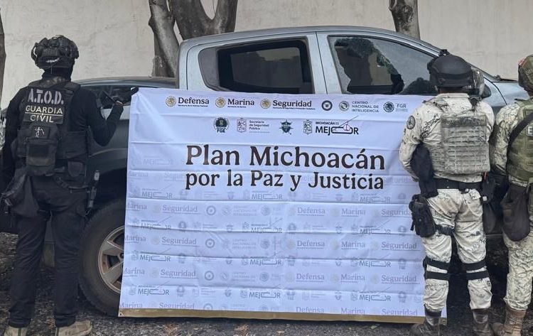 Plan Paricutín: SSP y GN aseguran armas de fuego y vehículo robado en Morelia