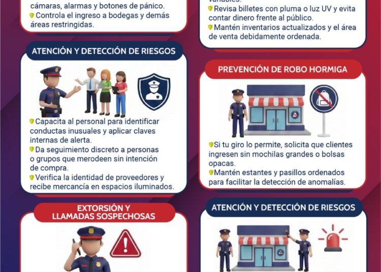Autoridades capitalinas recomiendan a comercios reforzar seguridad ante alta afluencia decembrina