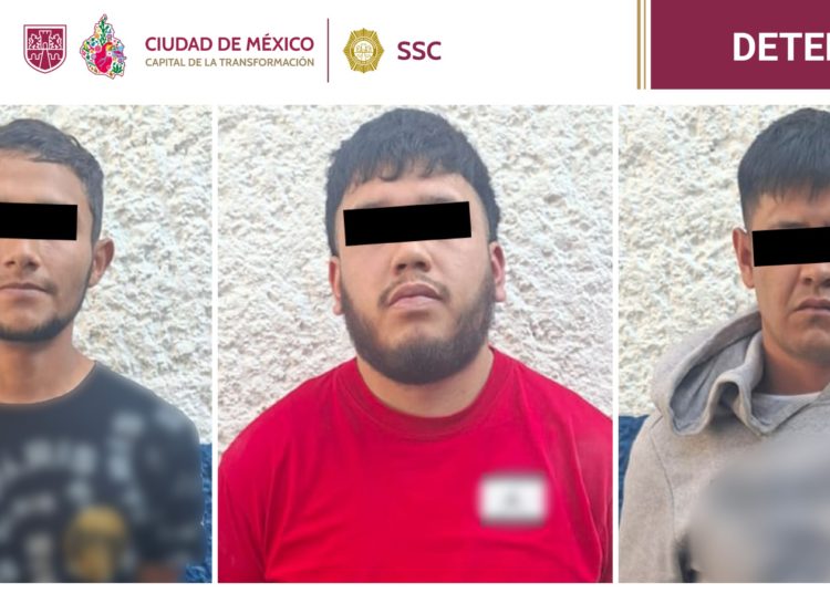 SSC: Detienen a tres presuntos extorsionadores en Venustiano Carranza