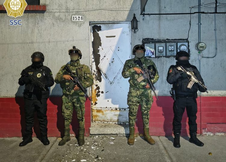 Cateos simultáneos en Cuauhtémoc y Venustiano Carranza dejan cinco detenidos, armas, droga y un mono araña asegurado