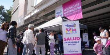 MH inició, con apoyo de la Jurisdicción Sanitaria, una jornada de vacunación contra sarampión en distintos puntos