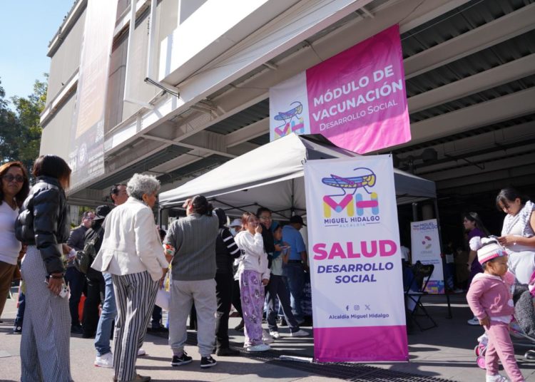MH inició, con apoyo de la Jurisdicción Sanitaria, una jornada de vacunación contra sarampión en distintos puntos