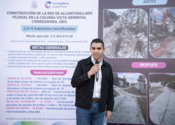 Municipio de Corregidora inaugura red de alcantarillado pluvial en la colonia Vista Hermosa