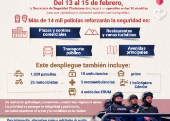 SSC desplegará más de 14 mil policías por festejos del Día del Amor y la Amistad