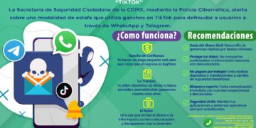 Policía Cibernética alerta por fraudes digitales que prometen pagos ligados a TikTok