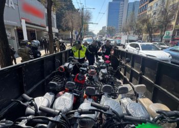 SSC asegura bicicletas y scooters eléctricos sin documentación en la colonia Centro
