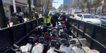SSC asegura bicicletas y scooters eléctricos sin documentación en la colonia Centro