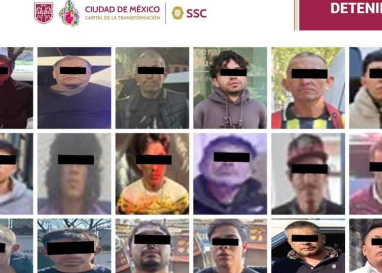 Acciones de la SSC en Cuauhtémoc y Miguel Hidalgo resultan en 57 detenidos