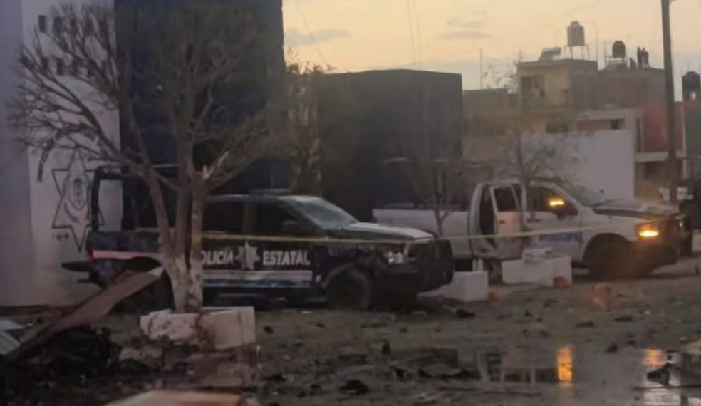 Atacan comandancia municipal de Luis Moya, Zacatecas, con un presunto vehículo con explosivos