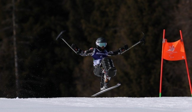 El seleccionado mexicano de para esquí alpino cronometró 1:21.53 minutos en sus quintos Juegos Paralímpicos de Invierno