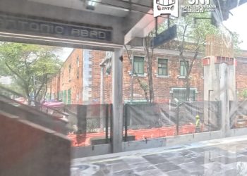 Por calzada flotante, desmantelan la estación San Antonio Abad del Metro