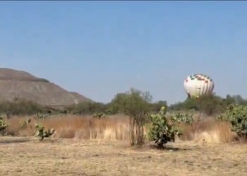 Y ahora, aterriza de emergencia globo aerostático cerca de pirámides de Teotihuacán