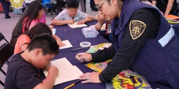 SSC acerca a niñas y niños a la labor policial en el Zocalito de las Infancias