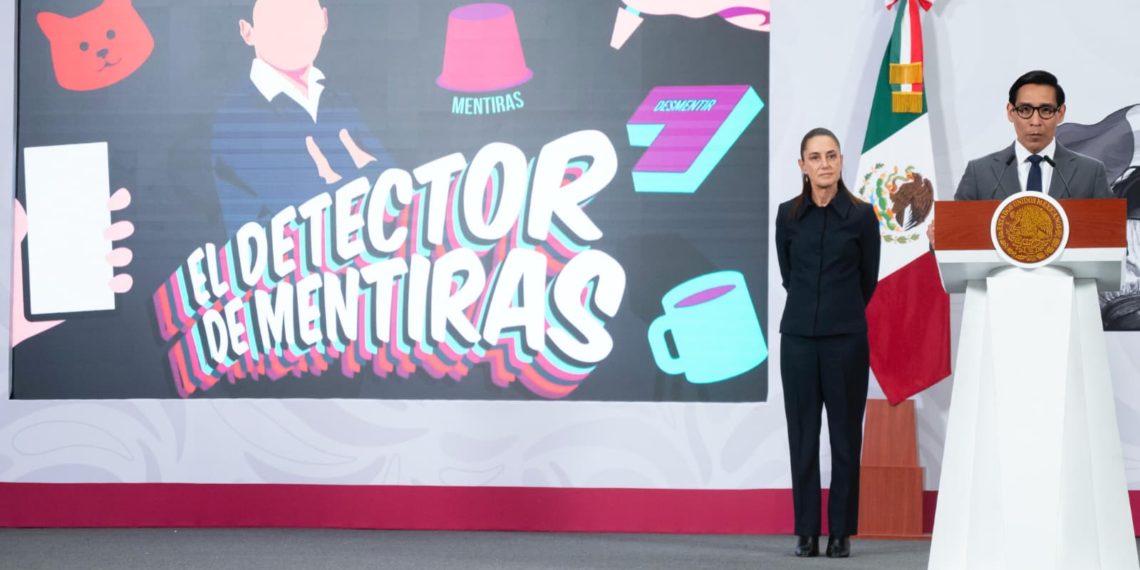 Infodemia se disculpa por calificar como falsas imágenes que sí eran reales de mujer asoleándose en Palacio Nacional