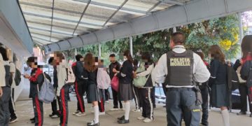 Policía Morelia refuerza acciones preventivas ante mensaje de amenaza en la Escuela Secundaria Técnica 65