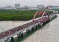 Celebran cancunenses apertura del Puente Vehicular Nichupté con carrera conmemorativa