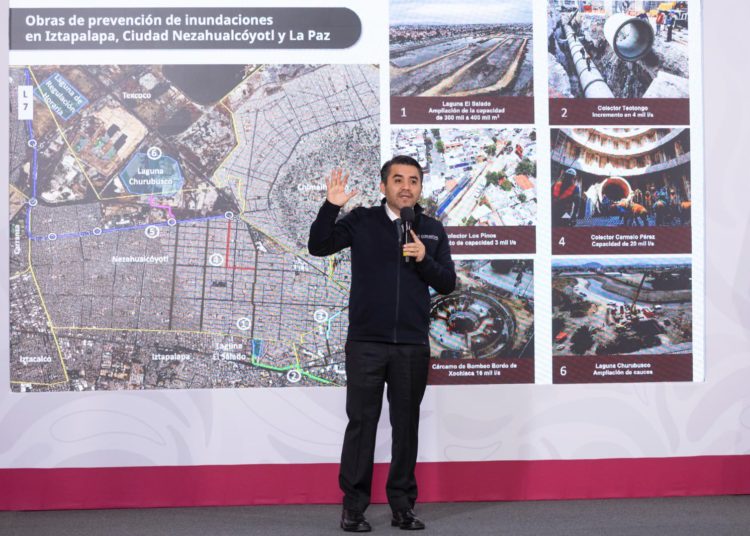 Conagua alista obras contra inundaciones en Chalco, Iztapalapa y Los Reyes La Paz
