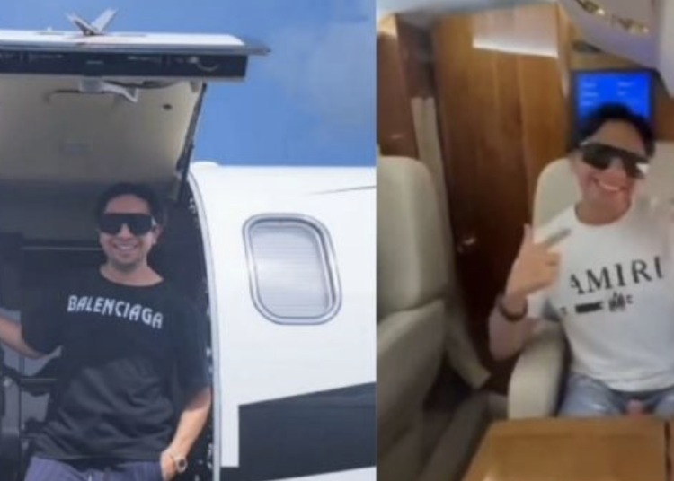 Exhiben al regidor morenista de Tulum, Eliazar Mas Kinil, viajando en jet privado y portando prendas de lujo