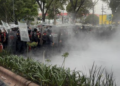 Se registran choques entre policías y encapuchados en inmediaciones del Estadio CDMX