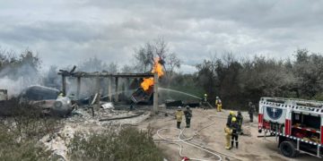 Ocurre fuerte explosión de pipa en predio clandestino del municipio de Tepeaca, Puebla, evacúan hospital, escuelas y viviendas