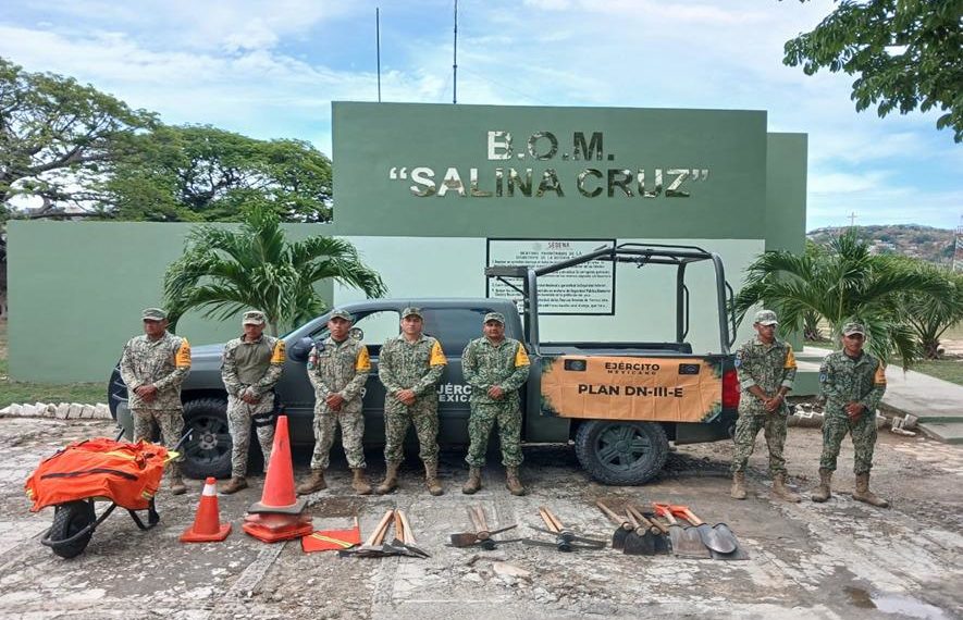 Ejército, Fuerza Aérea y Guardia Nacional realizan actividades de Plan DN-III-E en municipios de tres estados del Pacifico