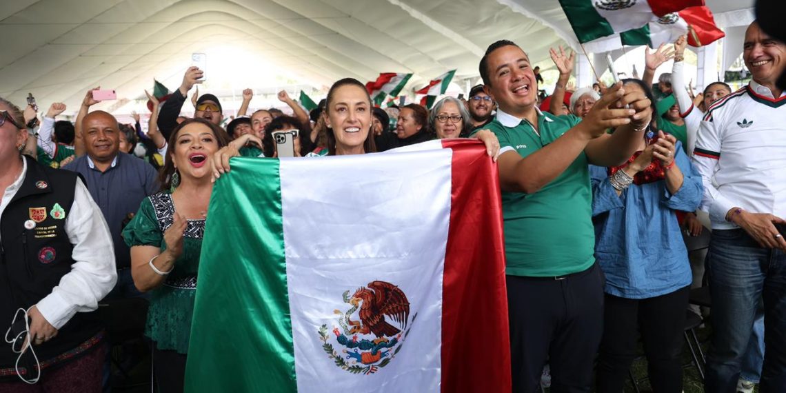 Celebra Sheinbaum triunfo de México alejada de protestas