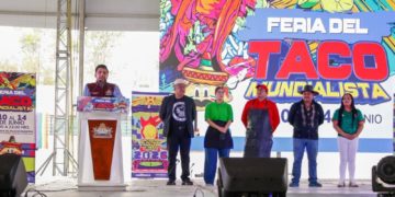 Inaugura Adolfo Cerqueda la Feria del Taco Mundialista en Neza