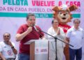 Inaugura Milpa Alta dos nuevas canchas como parte del del programa “La pelota vuelve a casa”,